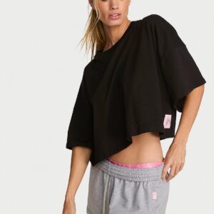 Витрина 100% cotton oversized crop tee