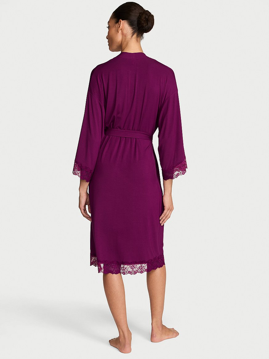 sosoft™ modal lace trim robe sosoft™ modal lace trim robe