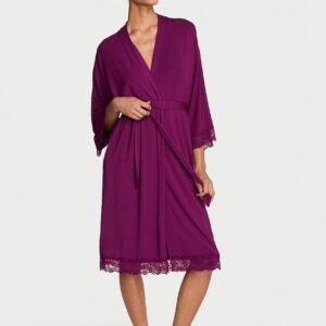 sosoft™ modal lace trim robe
