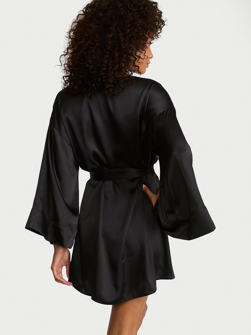 satin short robe satin short robe