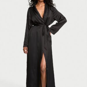 Home satin long robe