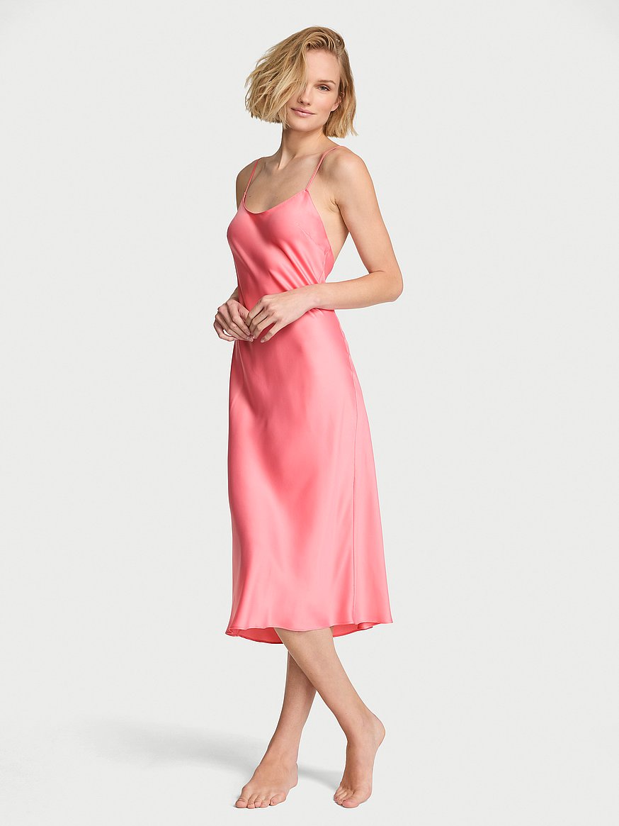 satin midi slip dress satin midi slip dress