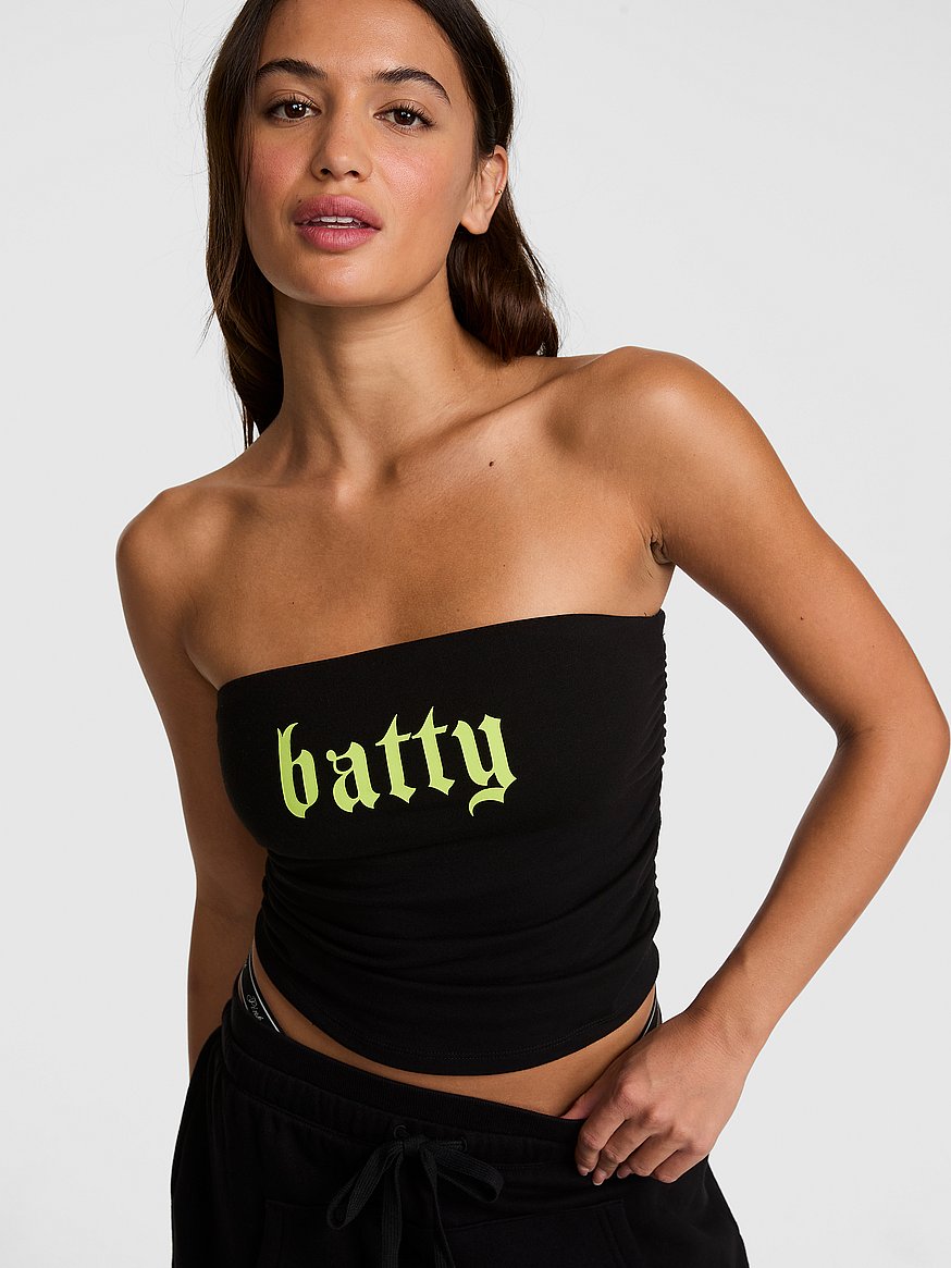 all day cotton™ side ruched tube top all day cotton™ side ruched tube top