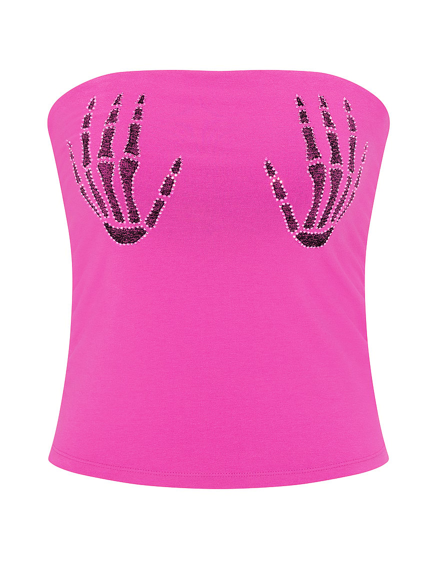 all day cotton™ side ruched tube top all day cotton™ side ruched tube top