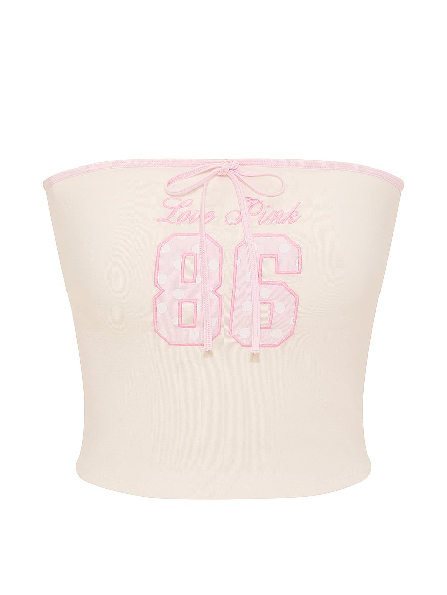 all day cotton™ ruched front tie tube top all day cotton™ ruched front tie tube top