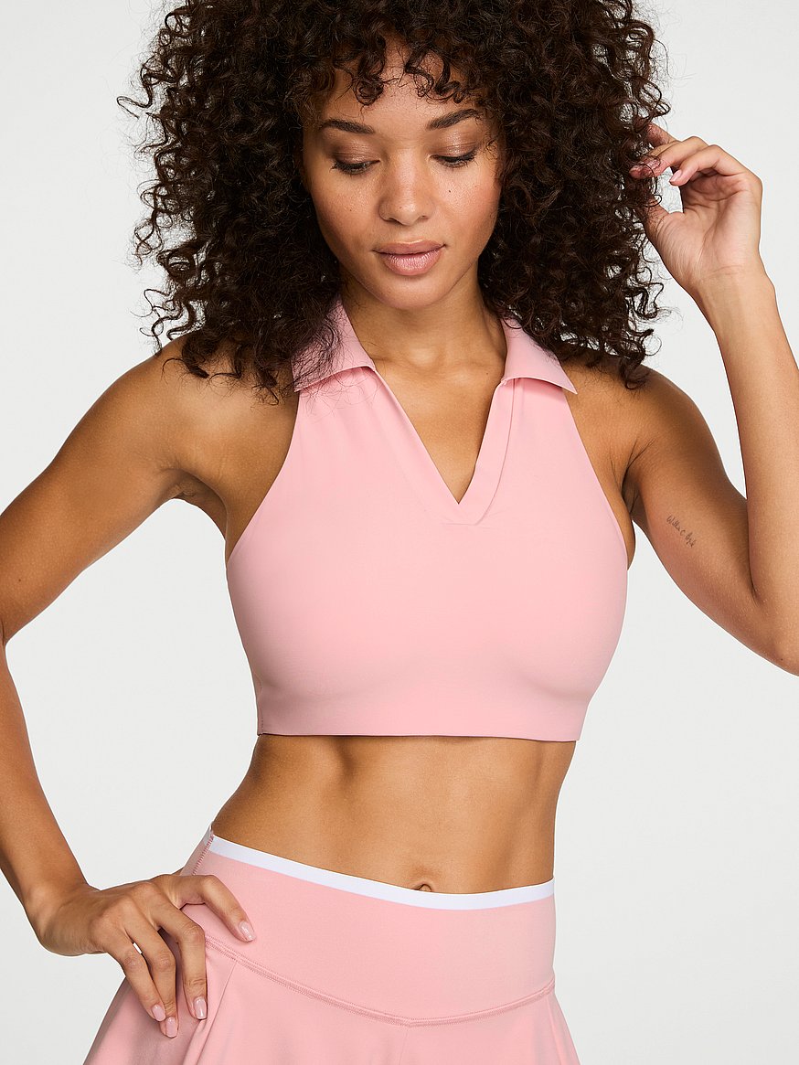 vsx racketcool™ collared bra top vsx racketcool™ collared bra top