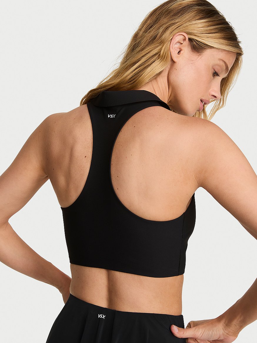 vsx racketcool™ collared bra top vsx racketcool™ collared bra top