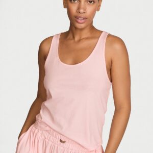 Home organic pima curved hem tank
