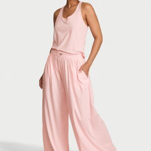organic pima wide leg pant