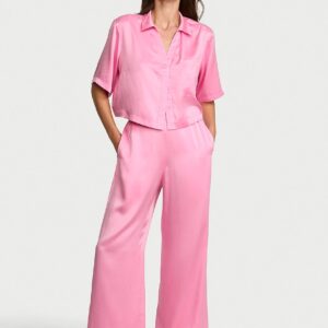 washable silk high rise pant set