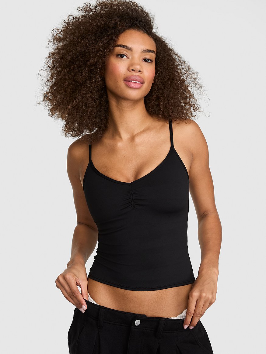 pink relay™ ruched bra tank pink relay™ ruched bra tank