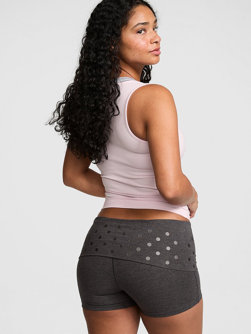 all day cotton™ foldover bike shorts all day cotton™ foldover bike shorts