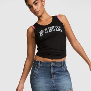 denim by pink mini jean skirt