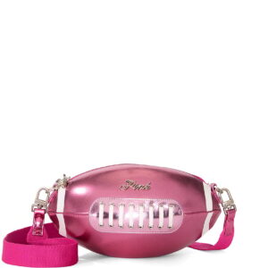 Home metallic football crossbody bag