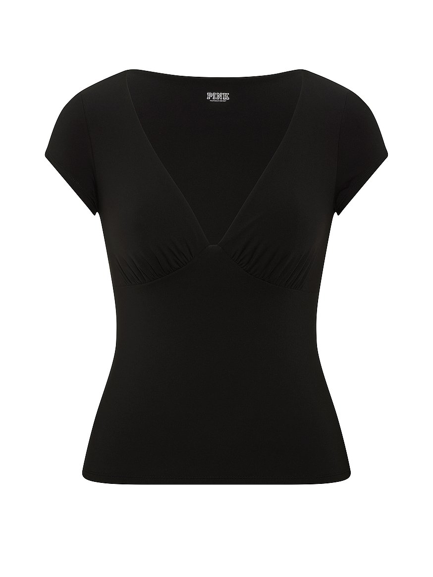 pink base stretch™ plunge top pink base stretch™ plunge top