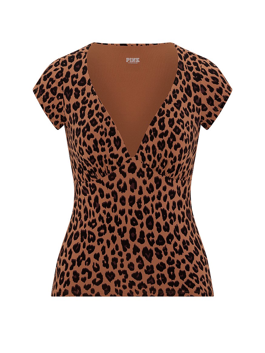pink base stretch™ plunge top pink base stretch™ plunge top