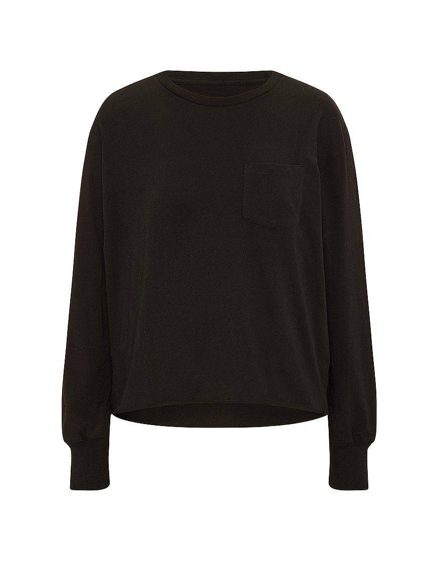 campus cotton™ long sleeve pocket tee campus cotton™ long sleeve pocket tee