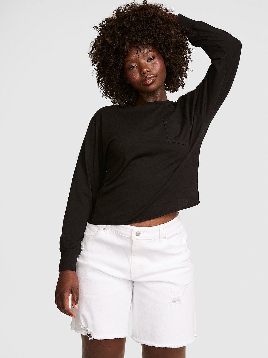campus cotton™ long sleeve pocket tee campus cotton™ long sleeve pocket tee