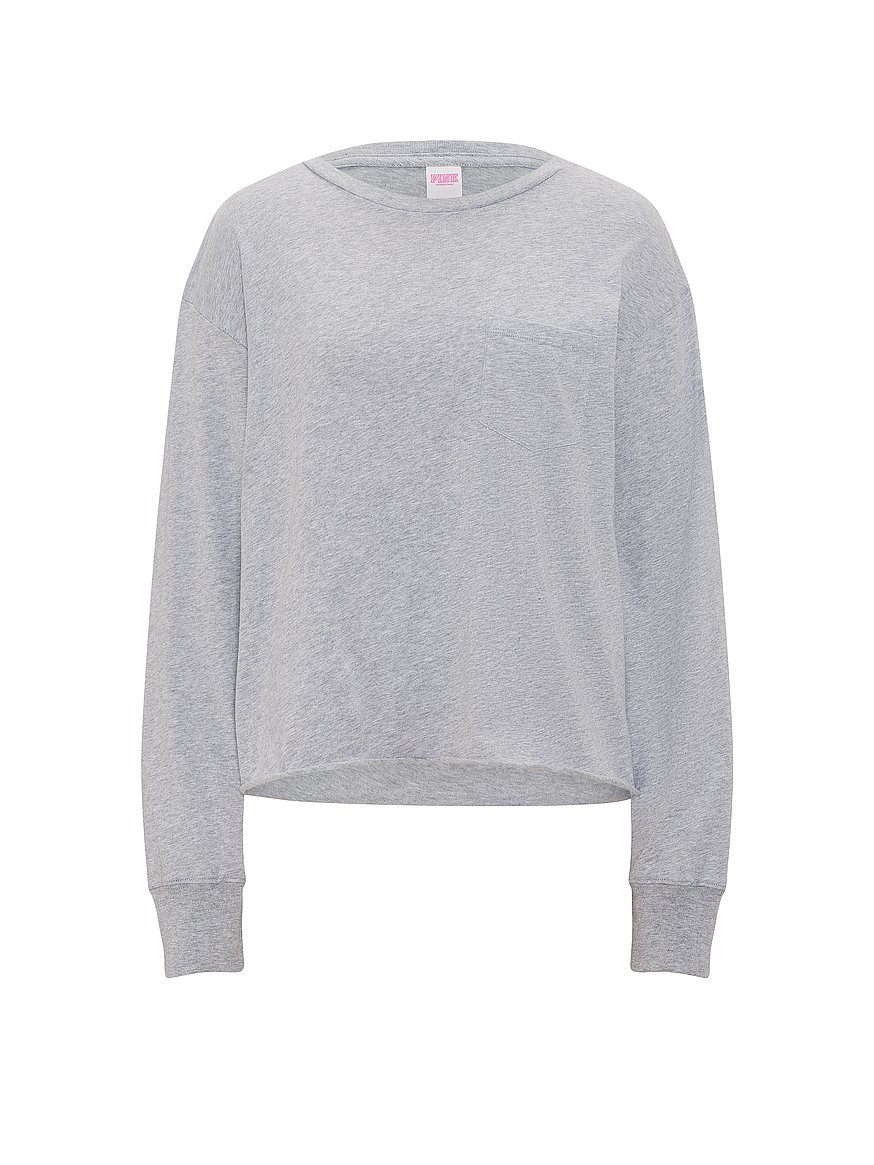 campus cotton™ long sleeve pocket tee campus cotton™ long sleeve pocket tee