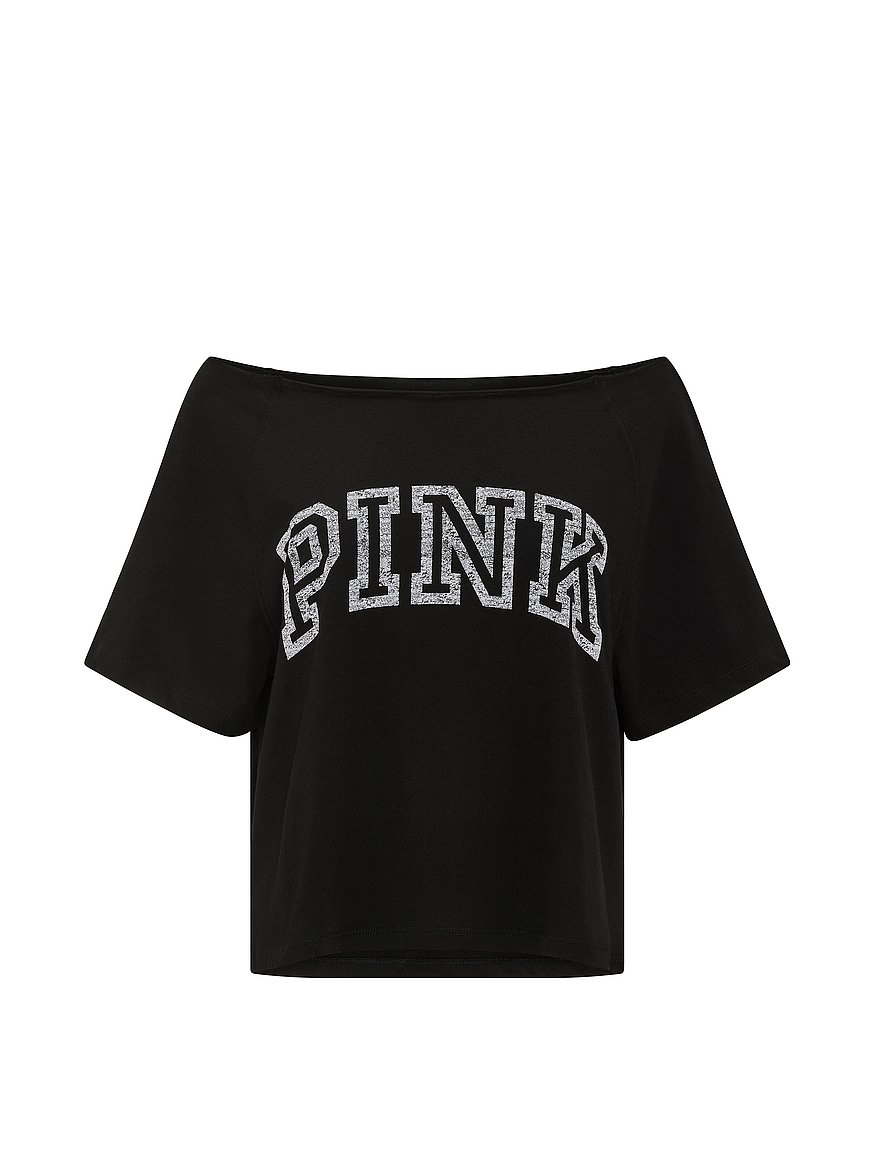 campus cotton™ off the shoulder boxy tee campus cotton™ off the shoulder boxy tee