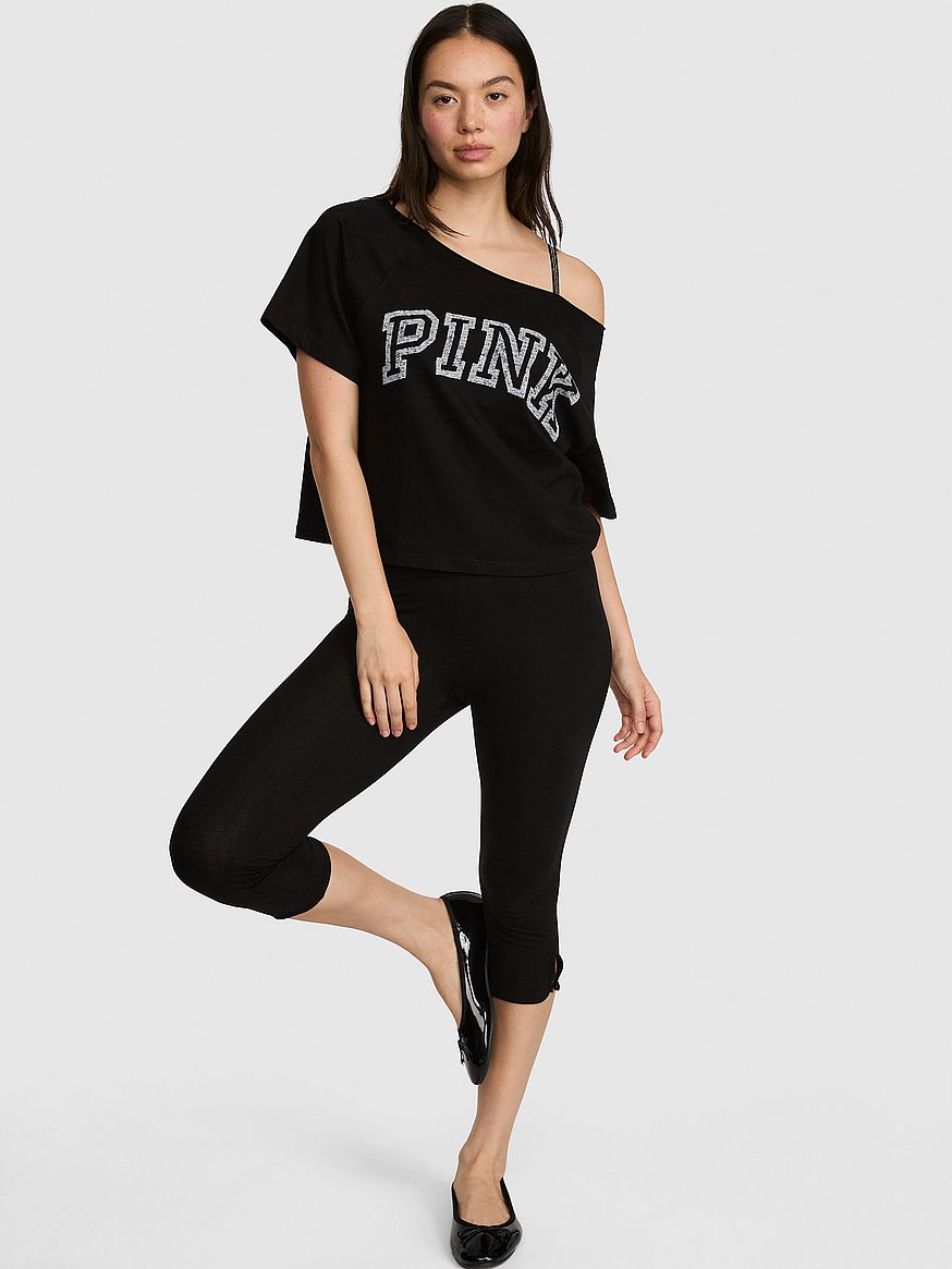 campus cotton™ off the shoulder boxy tee campus cotton™ off the shoulder boxy tee