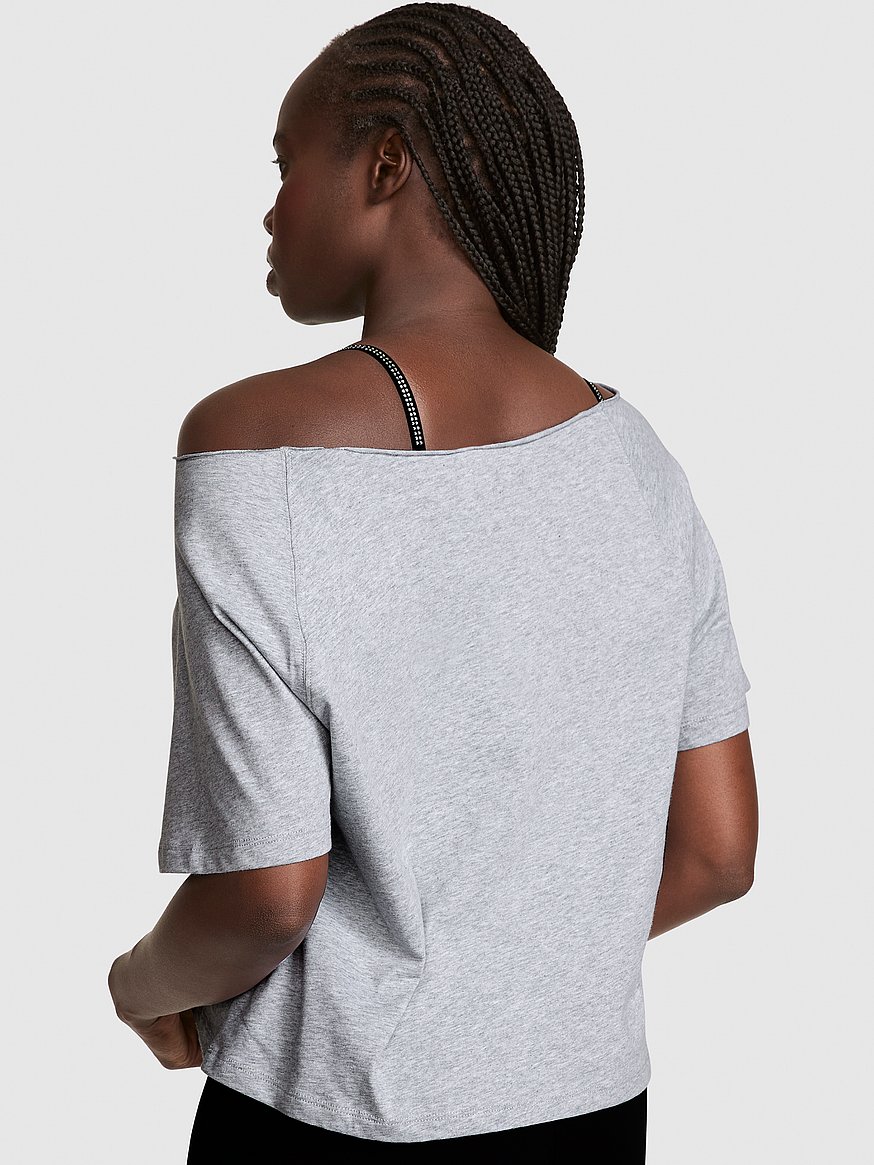 campus cotton™ off the shoulder boxy tee campus cotton™ off the shoulder boxy tee