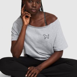 campus cotton™ oﬀ the shoulder boxy tee