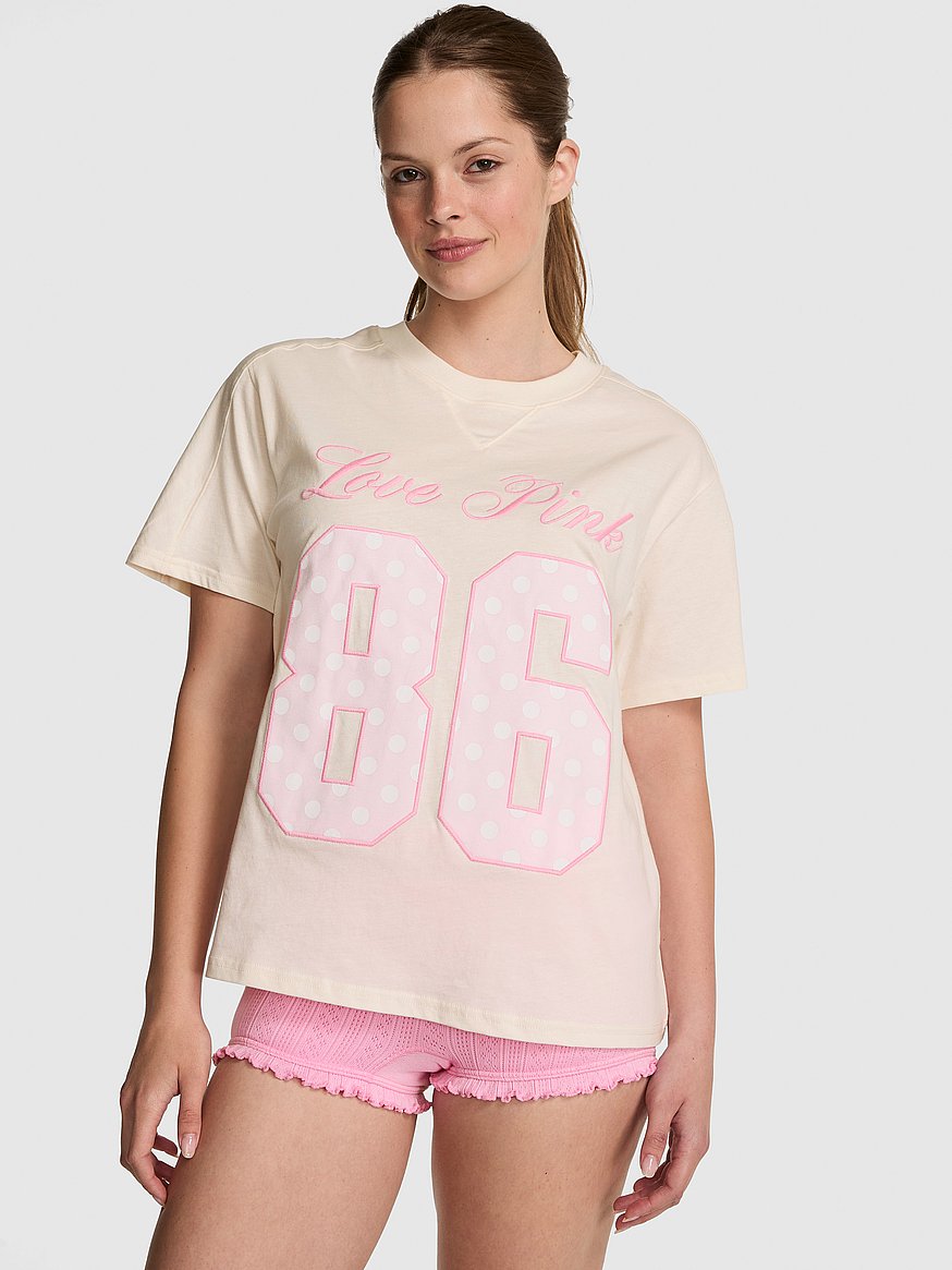 campus cotton™ v stitch crewneck boxy tee campus cotton™ v stitch crewneck boxy tee