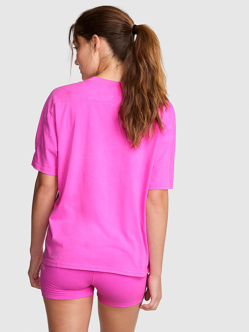 campus cotton™ v stitch crewneck boxy tee campus cotton™ v stitch crewneck boxy tee