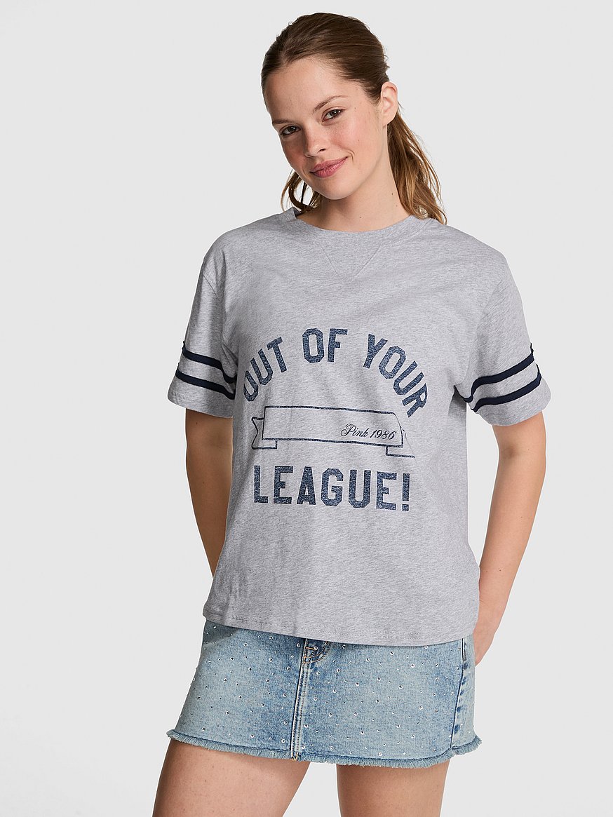 campus cotton™ v stitch crewneck boxy tee campus cotton™ v stitch crewneck boxy tee