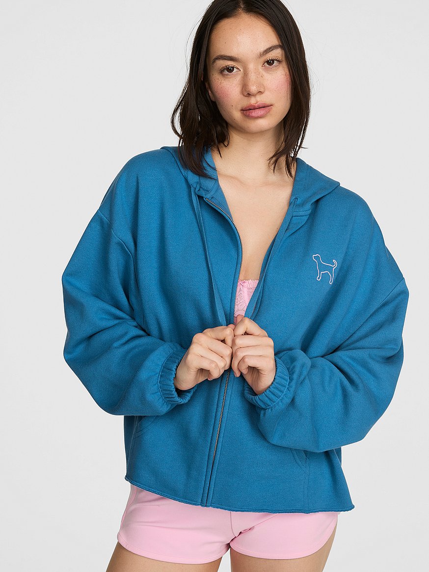 campus fleece™ raw cut full zip hoodie campus fleece™ raw cut full zip hoodie