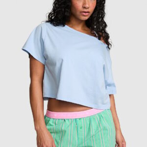 Home cotton boxy pajama shorts
