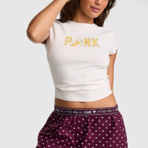 Home cotton boxy pajama shorts