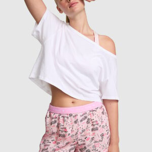Home silky sleep boxy pajama shorts