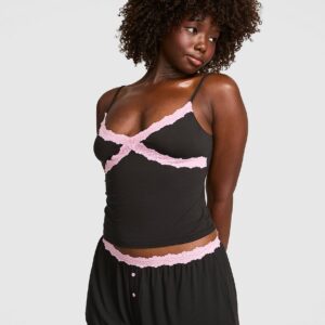 Home 24/7 lounge modal lace trim micro shorts