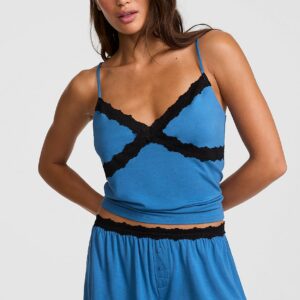 Home 24/7 lounge modal lace trim micro shorts