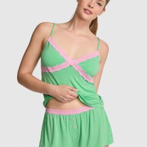 Home 24/7 lounge modal lace trim micro shorts