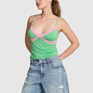 24/7 lounge modal lace trim cami