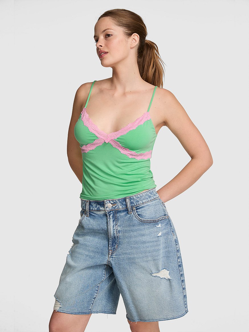 24/7 lounge modal lace trim cami 24/7 lounge modal lace trim cami