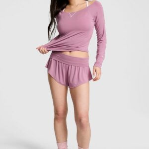 24/7 lounge modal flutter micro shorts