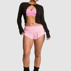 24/7 lounge modal flutter micro shorts
