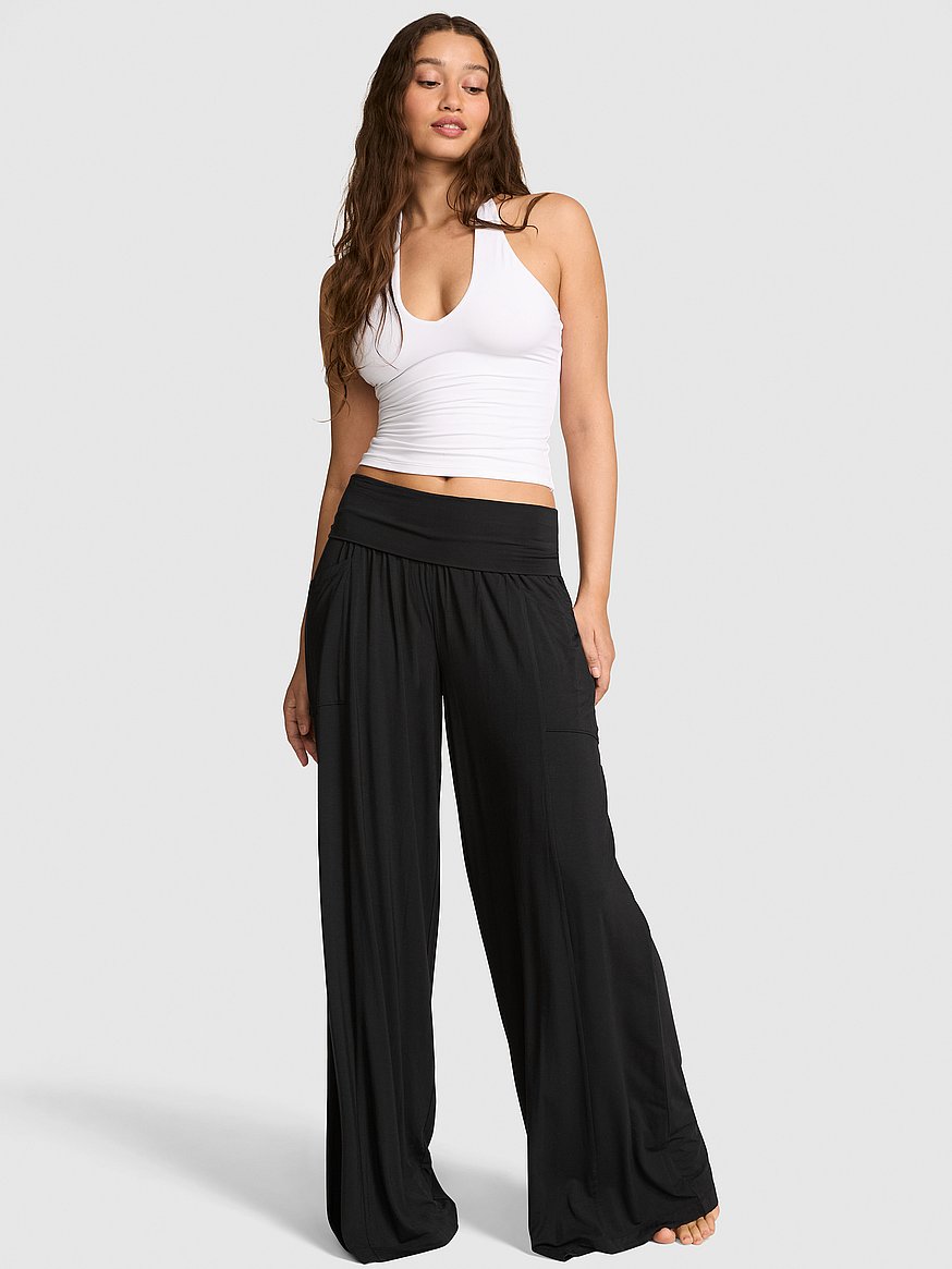 24/7 lounge modal foldover pants 24/7 lounge modal foldover pants