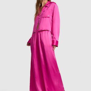 Home grwpink™ satin flyaway long sleeve & pants pajama set