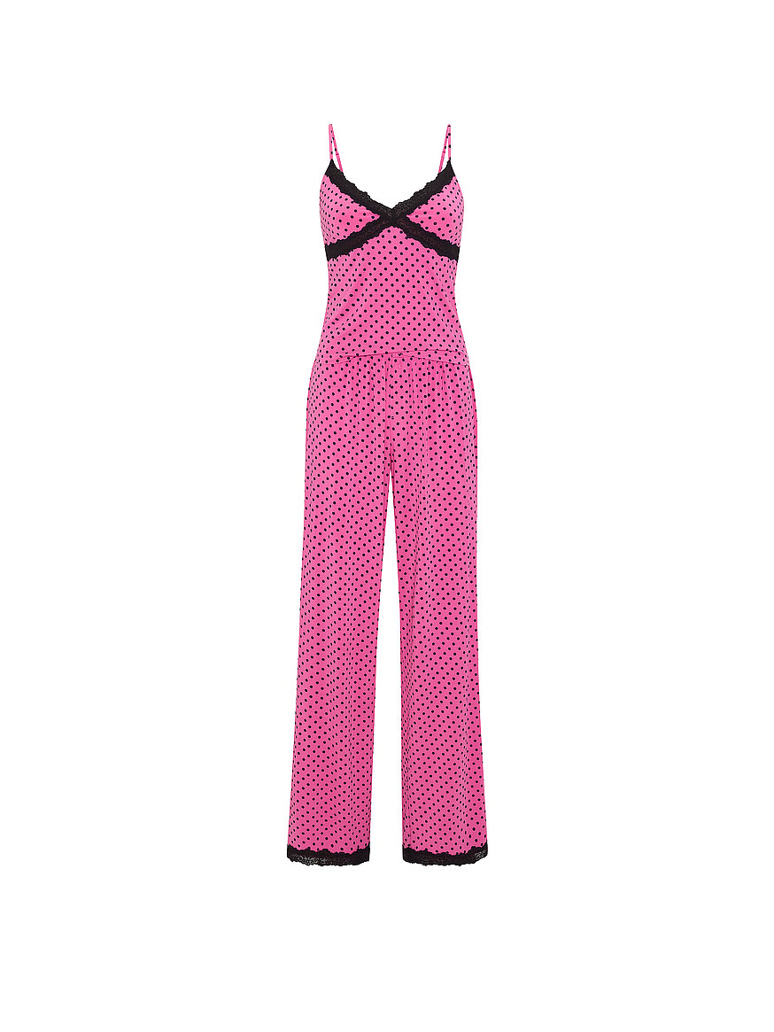 24/7 lounge modal lace trim cami & pants pajama set 24/7 lounge modal lace trim cami & pants pajama set