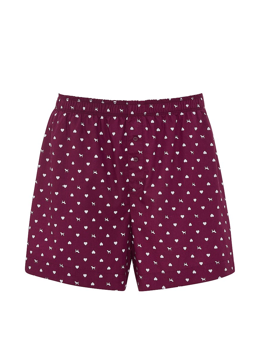 cotton boxy boyfriend pajama shorts cotton boxy boyfriend pajama shorts