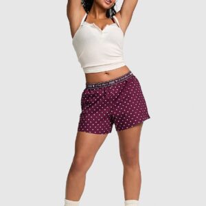 Home cotton boxy boyfriend pajama shorts