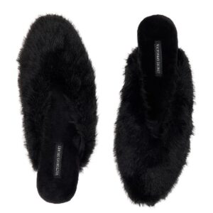 Витрина faux fur closed toe mule slippers