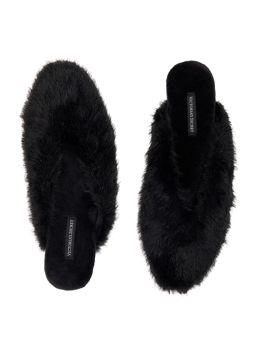 faux fur closed toe mule slippers faux fur closed toe mule slippers