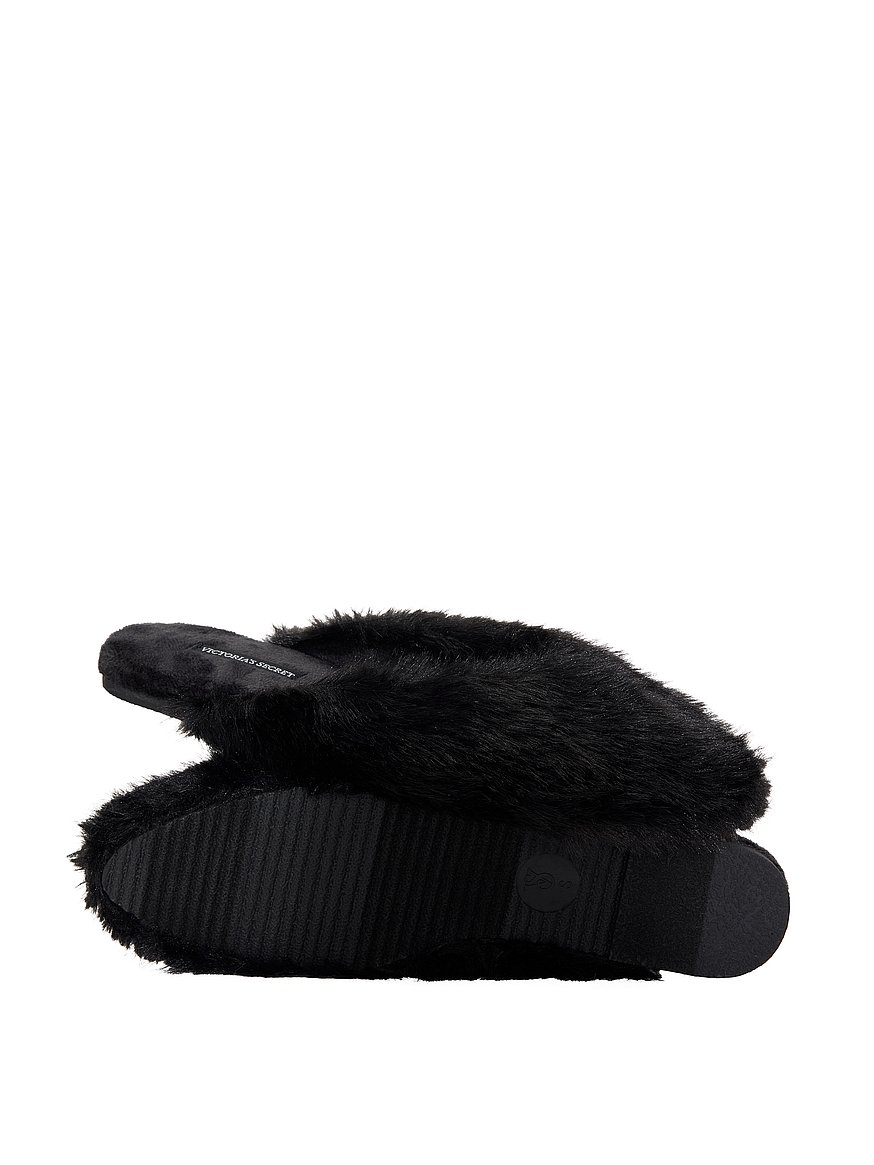 faux fur closed toe mule slippers faux fur closed toe mule slippers