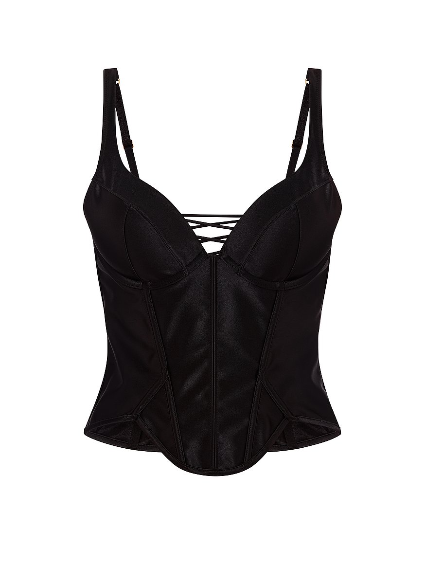 push up satin corset top push up satin corset top